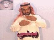توضيح إشارة "يبني" - Sign demonstration for "build"