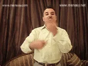 توضيح إشارة "تاجر" - Sign demonstration for "merchant"