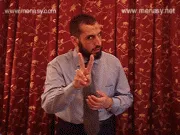 توضيح إشارة "لاحظ" - Sign demonstration for "to notice, observe"