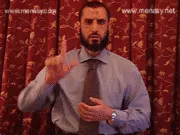 توضيح إشارة "لغز" - Sign demonstration for "puzzle"